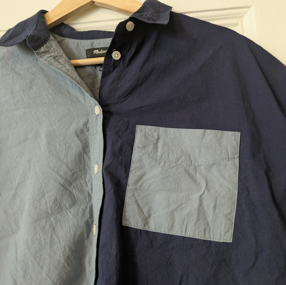 Madewell Color Black Button Down Shirt - Picture 2 of 6
